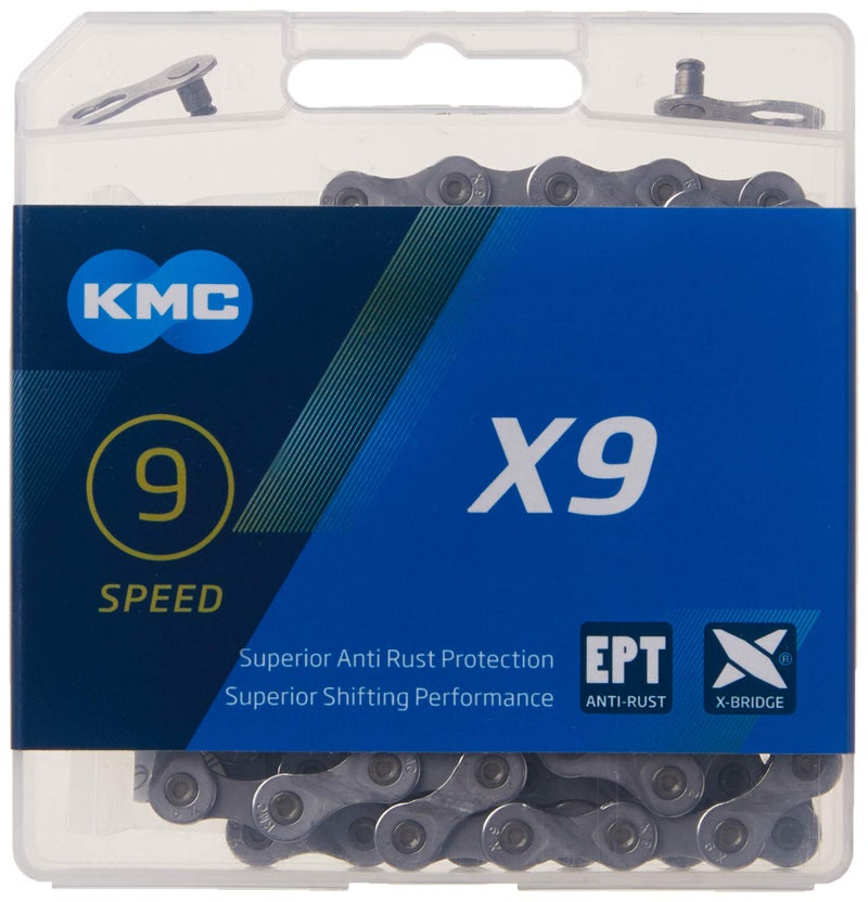 كي ام سي سلسلة دراجات KMC X9 ذات 9 سرعات من سلسلة X | متوافق مع Shimano وSRAM وCampagnolo وجميع الأنظمة الرئيسية | إصدار إيكو بروتيك - Image 2